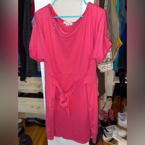 Pink t-shirt Dress from Glitzy Girl Boutique
